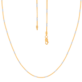 22k Two Tone Gold Fox Chain With Stick measuring 1.5mm width x 16 inch length